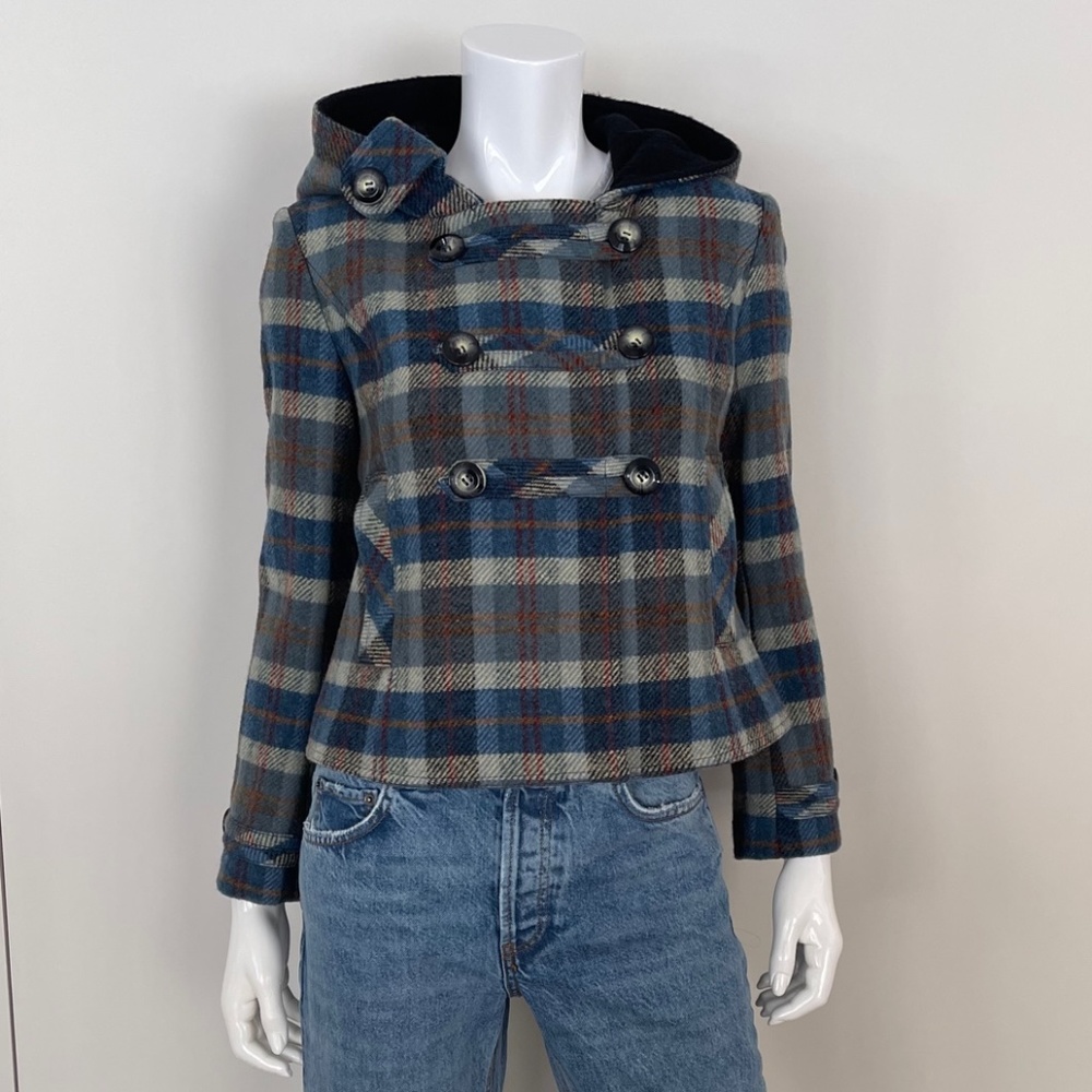 SMYTHE Plaid Cropped Jacket